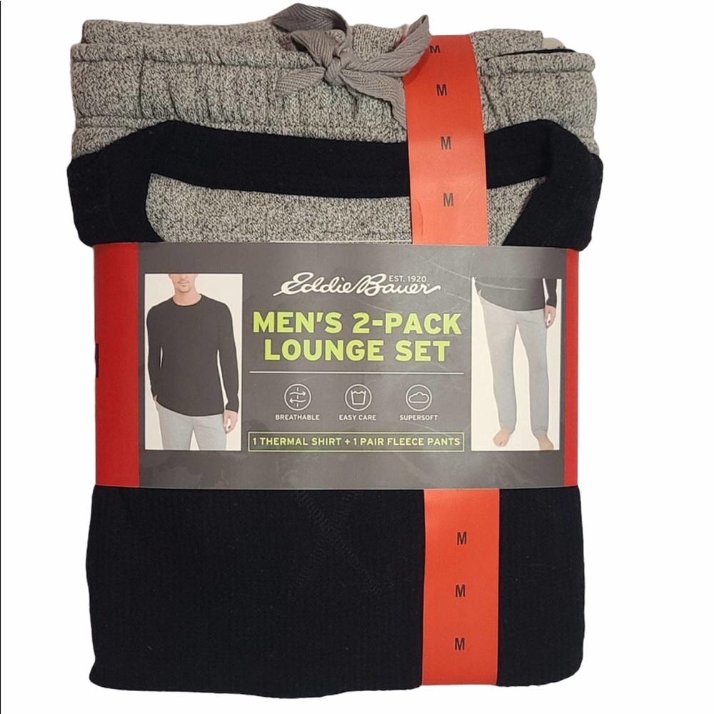 Eddie Bauer Men's 2-Pack Lounge Pajama M